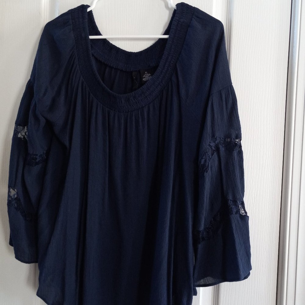 New Directions Size XL Off Shoulder Long Sleeve Tunic